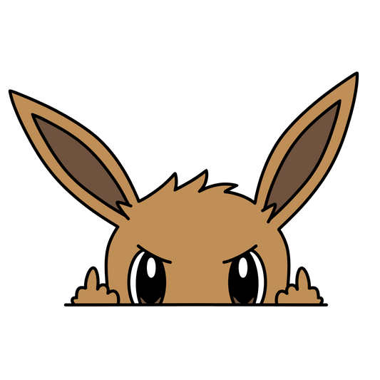 Peeker Sticker - Brown Cat (Rude)