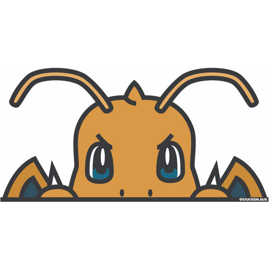 Peeker Sticker - Happy Dragon (Rude)