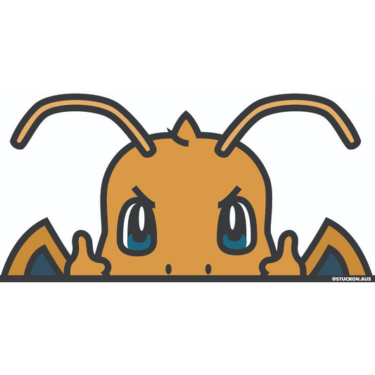 Peeker Sticker - Happy Dragon