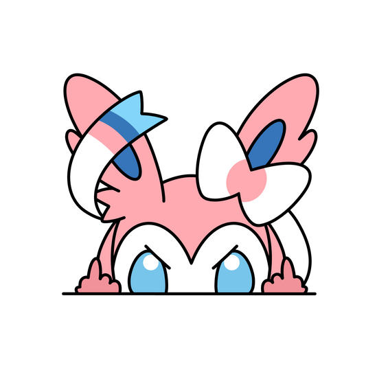 Peeker Sticker - PInk Cat (Rude)