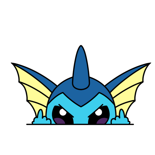 Peeker Sticker - Blue Cat (Rude)