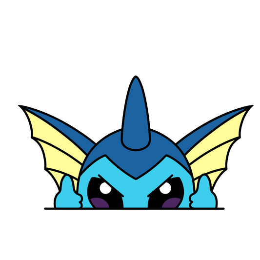 Peeker Sticker - Blue Cat